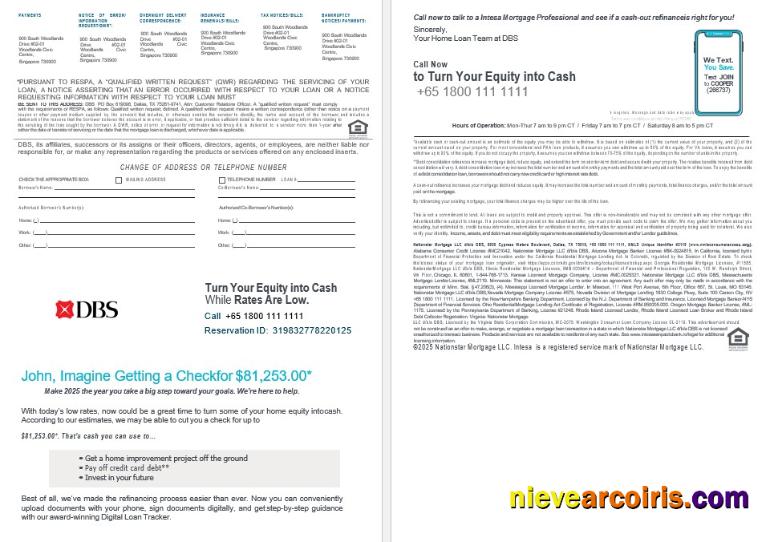 Singapore DBS bank bank mortgage statement 3-4